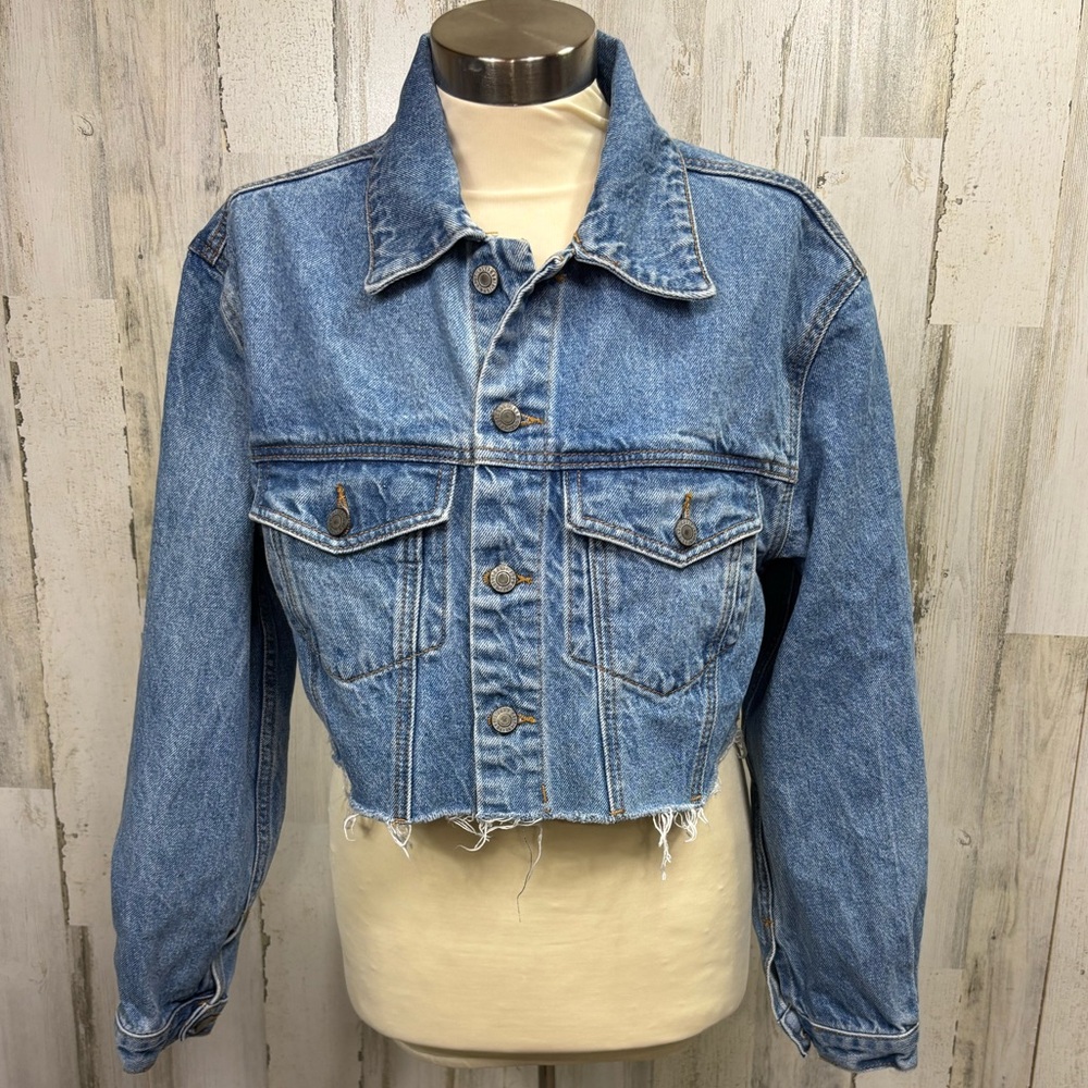 J. Galt Blue Cropped Denim Jacket‎
